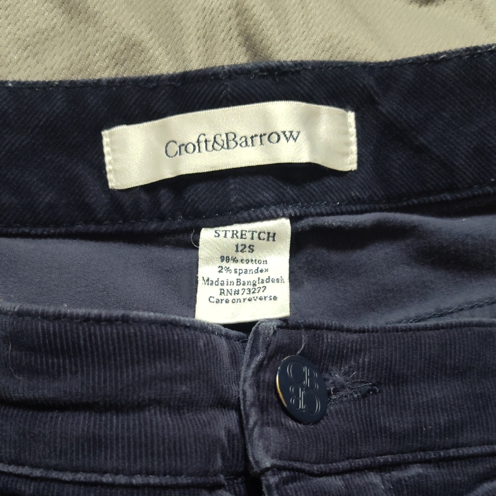 Croft & Barrow Dark Blue Corduroy Trousers